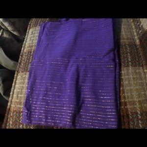 NWOT plus size purple and gold rectangle hipscarf